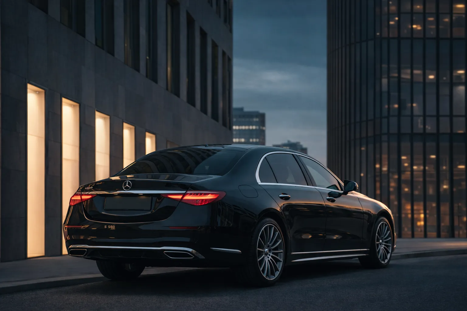 Luxury fleet at night